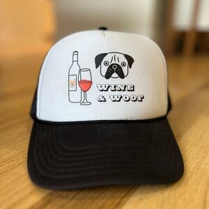 NWOT Wine and Woof Trucker Hat